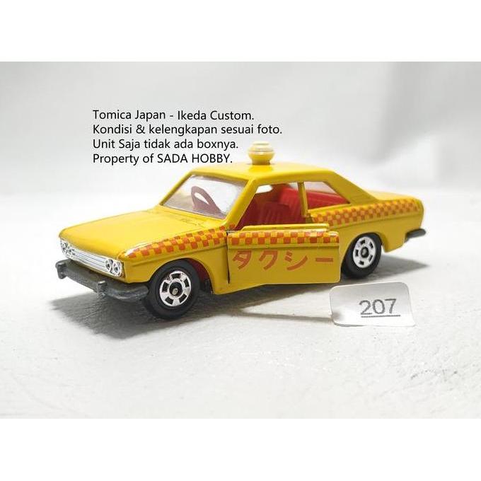 DIECAST VINTAGE TOMICA NISSAN NEW BLUEBIRD SSS COUPE TAXI MODEL JAPAN UNIT ONLY SADHO