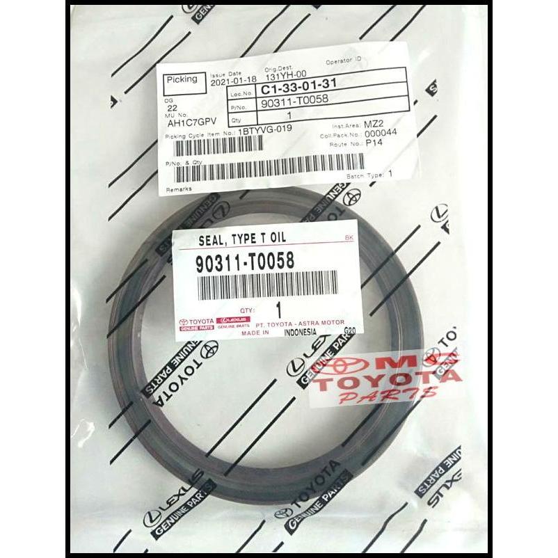 GRATIS ONGKIR SEAL KRUK KREK AS BELAKANG INNOVA FORTUNER HILUX HIACE 90311-T0058 