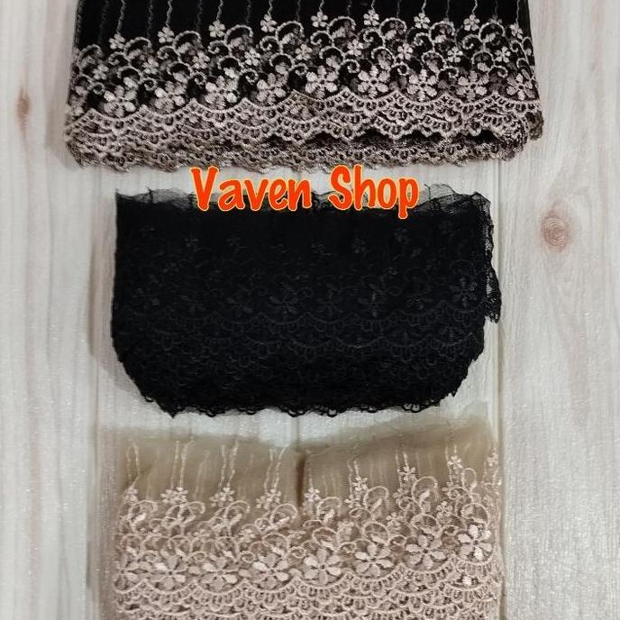 Renda Tile / Renda Bordir Lebar 8 cm