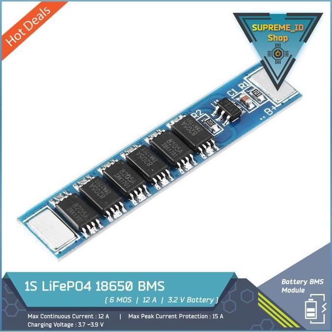 1S Lithium N Phosphate Lifepo4 Bms Battery Charger Module| 3.2V 12A