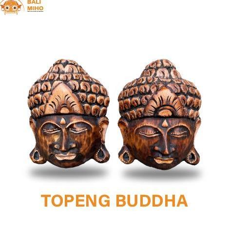 *:*:*:*:*] Dekorasi Dinding Patung Kepala Buddha 15 cm -Patung Kepala Buddha Kayu