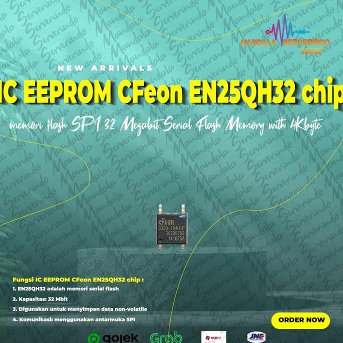 IC EEPROM CFeon EN25QH32 chip memori flash SPI 32 Megabit Serial Flash Memory with 4Kbyte Uniform Se