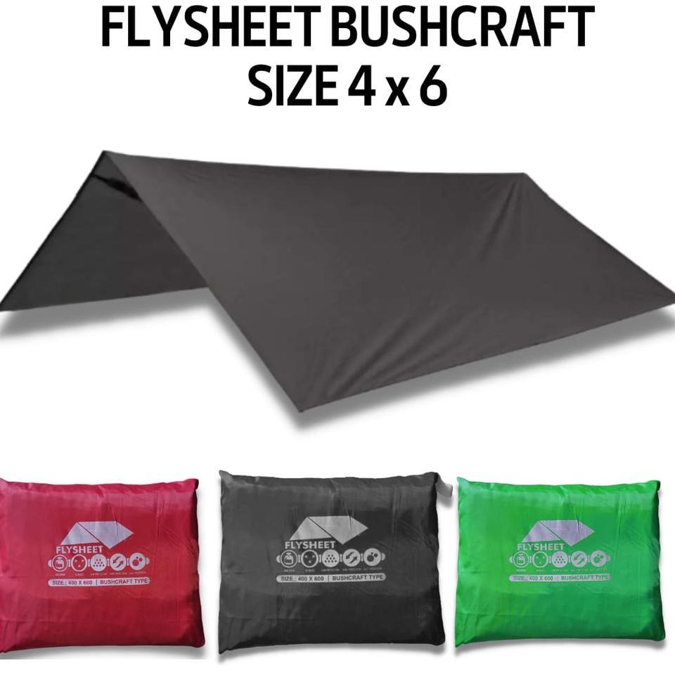 Flysheet 4X6 Waterproof -  Bivak Set 4X6 - Trap Tent - Flysheet Tenda  6X4- Terpal Tenda 4X6 19 Loop