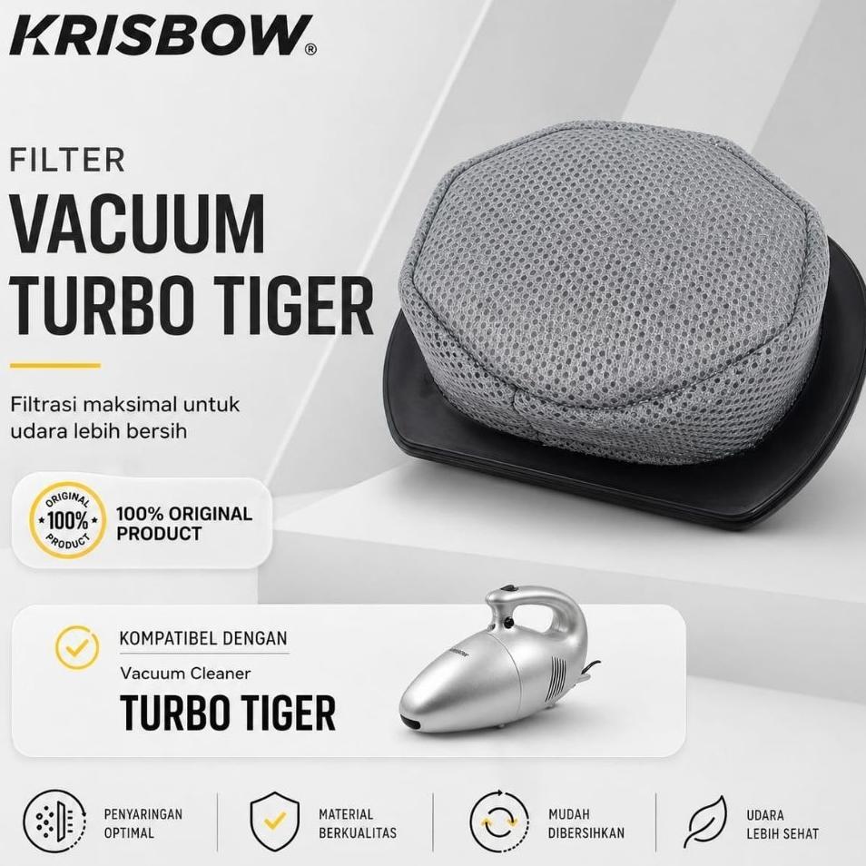 Filter Vacuum Cleaner Turbo Tiger Krisbow / Filter Vacuum Krisbow / Penyaring Debu Vacuum Cleaner Kr