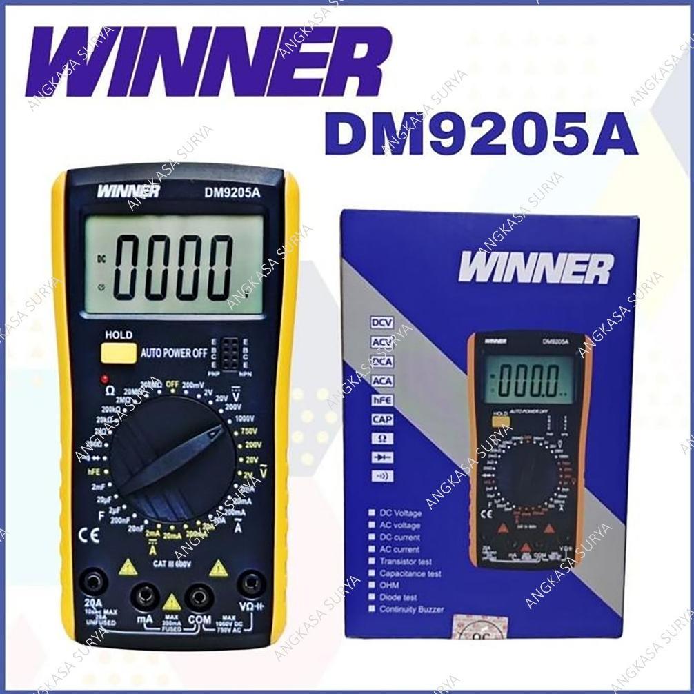 Tester Digital Winner DM9205A Original / Multitester Avometer Multi Meter DM 9205 A