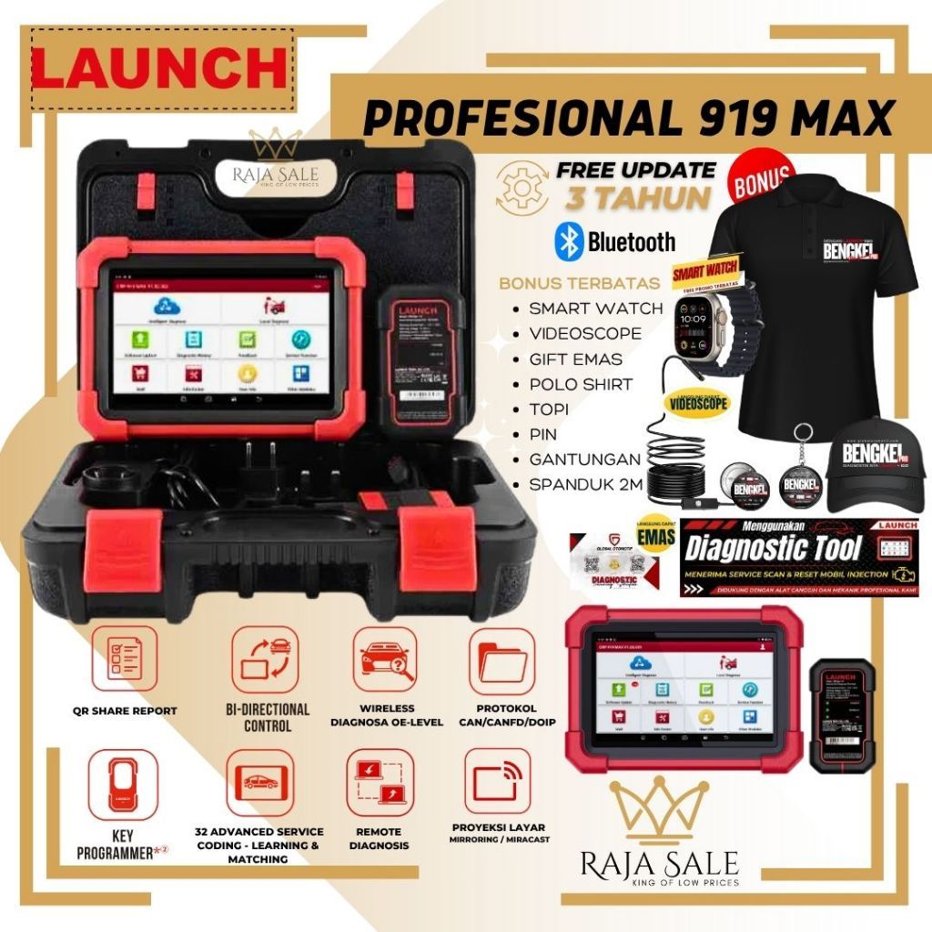 Scanner MOBIL Universal dengan Key programming untuk Program kunci Launch Professional 919 MAX, Scan