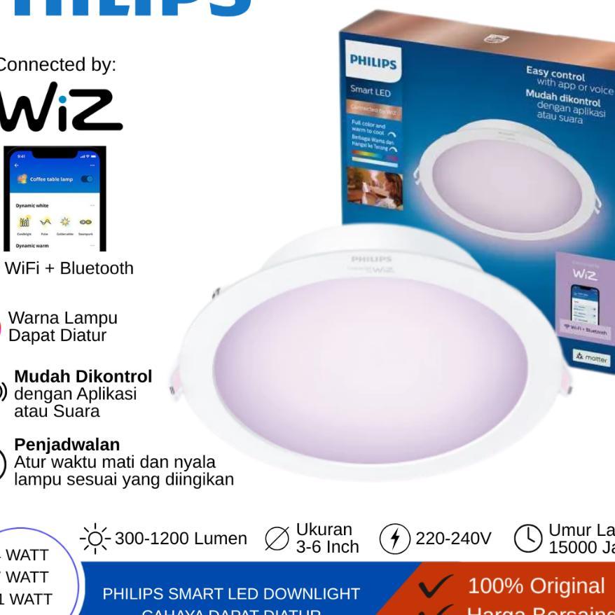 Lampu - Lampu Led - Lampu Downlight - Lampu Philips - Lampu Smart Wifi Led Philips - Lampu Rgb