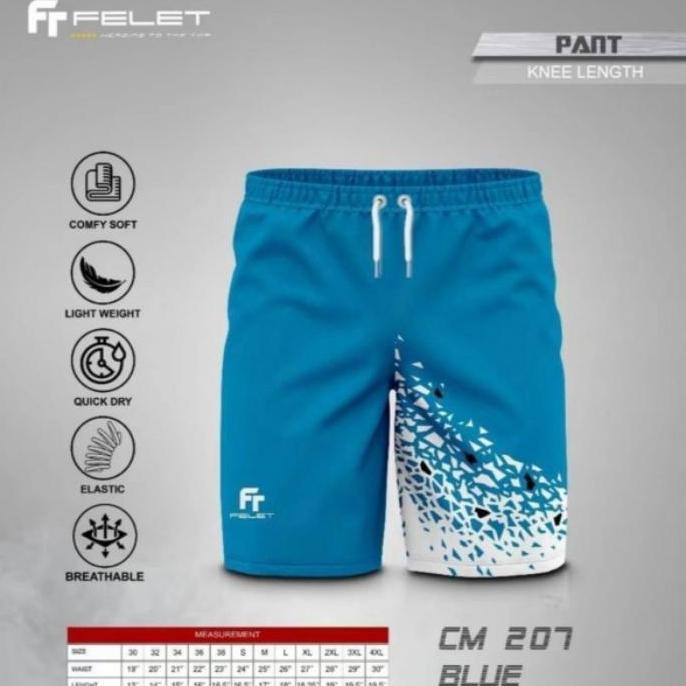 HARGA DISC - Felet CM207 CM 207 Badminton Short Pants - Celana Badminton Original Felet