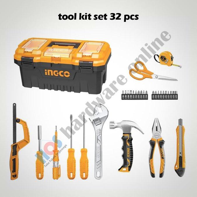paling diminati] Tool kit set tool box 32 pcs ingco HKTHP10321