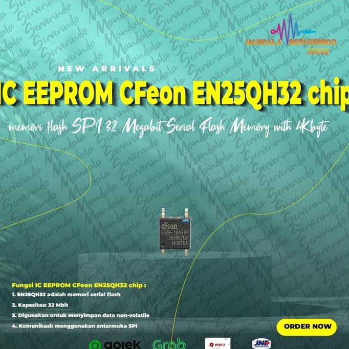IC EEPROM CFeon EN25QH32 chip memori flash SPI 32 Megabit Serial Flash Memory with 4Kbyte Uniform Se