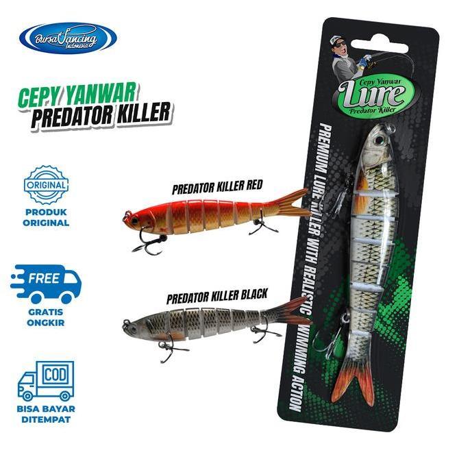 60U - Lure Cepy Yanwar Killer Premium Jig 16Gr 23Gr Black & Red With Realistic Swimming | Umpan Panc