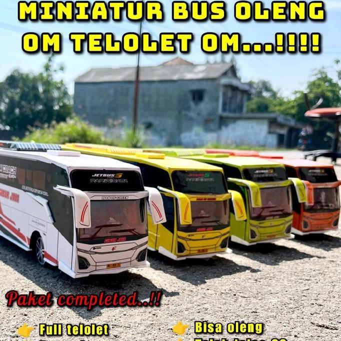 Mainan anak bus oleng JB5 miniatur bus bisa oleng