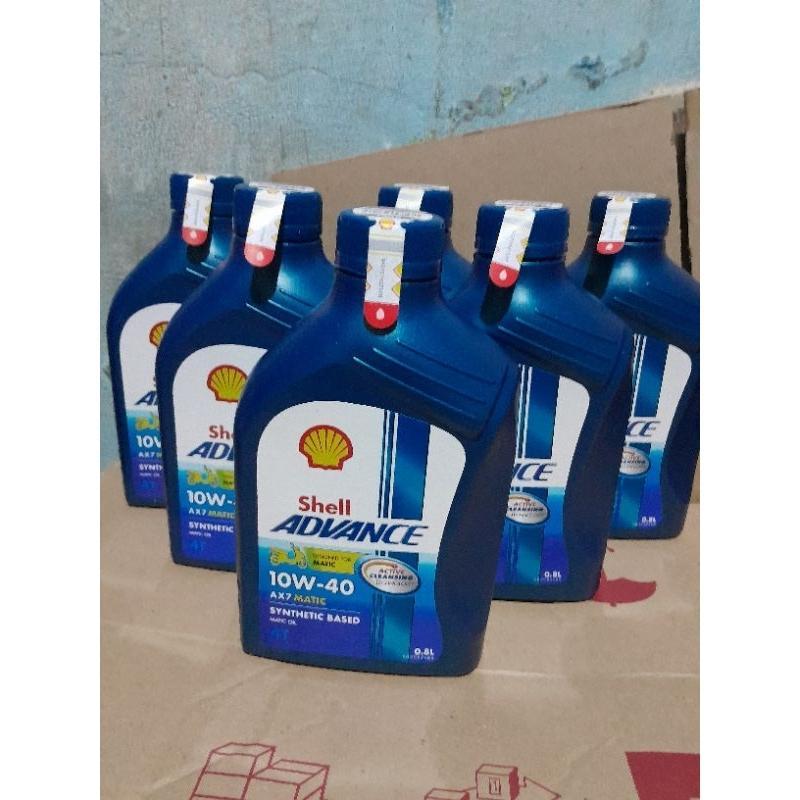 Oli Shell Advance Ax7 Scooter 10W-40 800Ml 0.8L Beat Vario 125 150 160 Scoopy Genio Pcx Adv Nmax Aer
