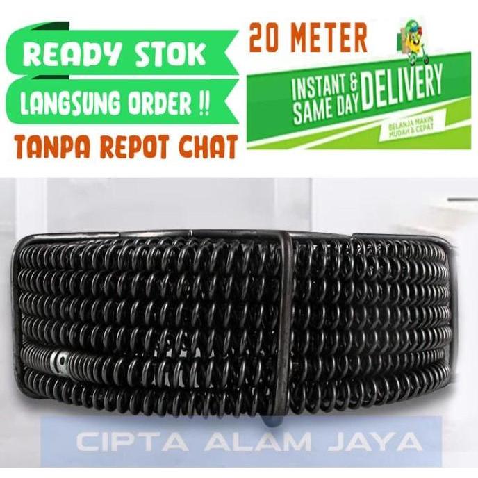 Wash- Spiral 16Mm Untuk Mesin Pipe Drain Cleaner - 20 Meter