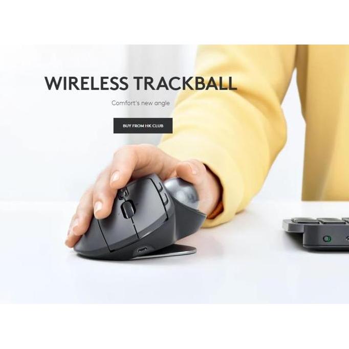 Logitech MX Ergo S Mouse Wireless Bluetooth Trackball Mouse TS