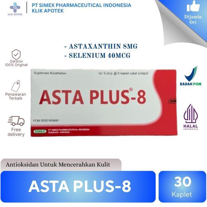 Vitvix- Asta Plus | Astaxanthin 4 & 8 Mg - 1 Box Isi 5Strip @ 6Kaplet | Astaxanthin 4Mg | Membantu M
