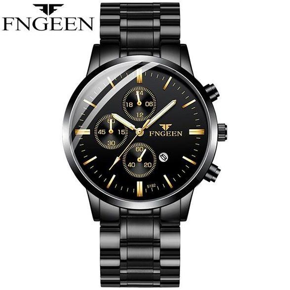 Waer- Fngeen 5128 Jam Tangan Pria Anti Air Keren Buat Gaya Quartz Jam Tangan Cowok Terproof Tches