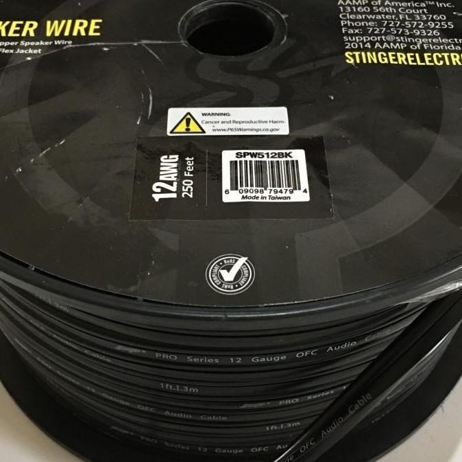 Kabel speaker stinger pro 12 awg pure ofc copper