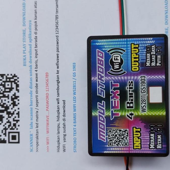 modul strobo text wifi 4 baris Diskon