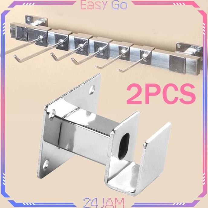 JAVXIACI 2pcs Penyangga Pipa Dinding Kuat Braket Pipa Besi Mudah Dipasang Braket Pipa Kotak Bracket 