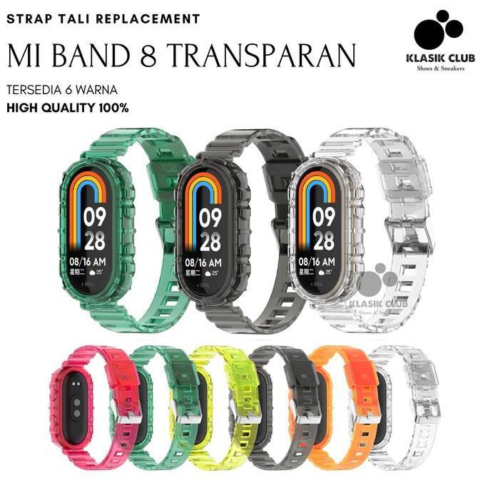 Promo - Strap Mi Band 8 Set Tpu Transparan Tali Pengganti Xiaomi Mi Band 8