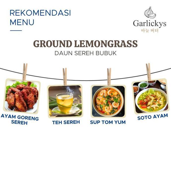 GARLICKYS Daun Sereh Serai Bubuk Wangi Segar Merah Lemongrass Powder