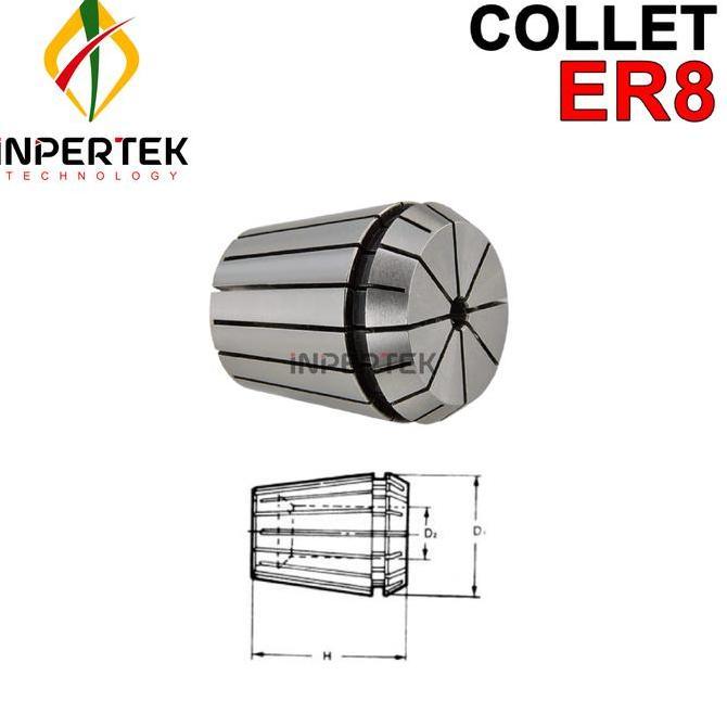 ZHAKAI Collet ER 8 Taiwan Collet ER8 ER Collet Chuck Arbor Cuk Miling Kecil