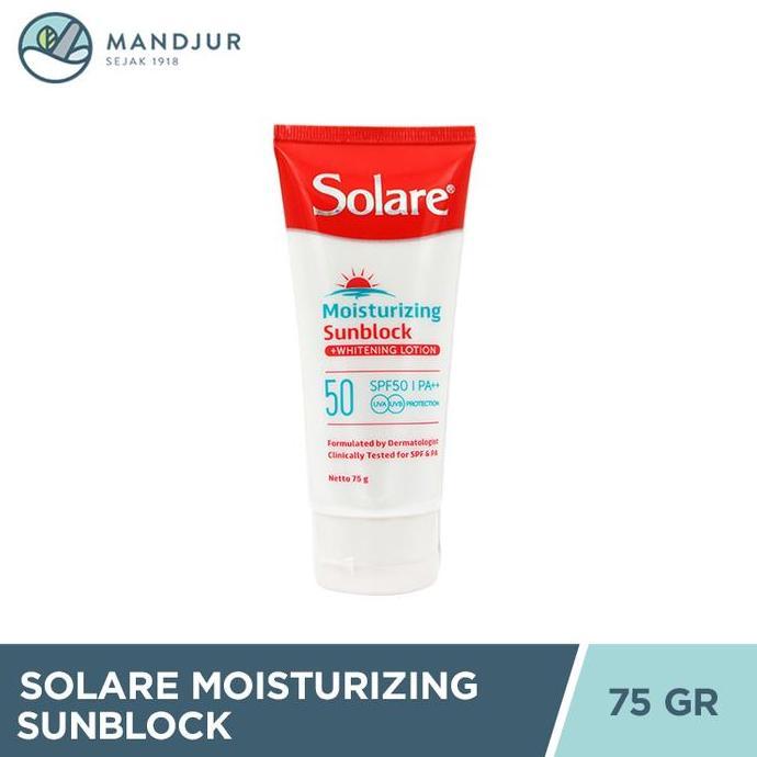 Solare SPF 50 Sunblock - Tabir Surya Melindungi dan Mencerahkan Kulit