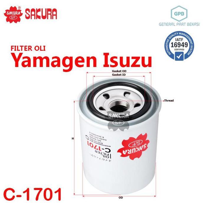 TERMURAH - Filter Oli Yamagen Isuzu Sakura C-1701 C1701