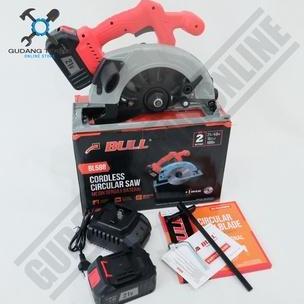 ARURU Mesin Circular Saw Cordless BULL BL588 - Gergaji Kayu 7inch Cordless BULL BL 588