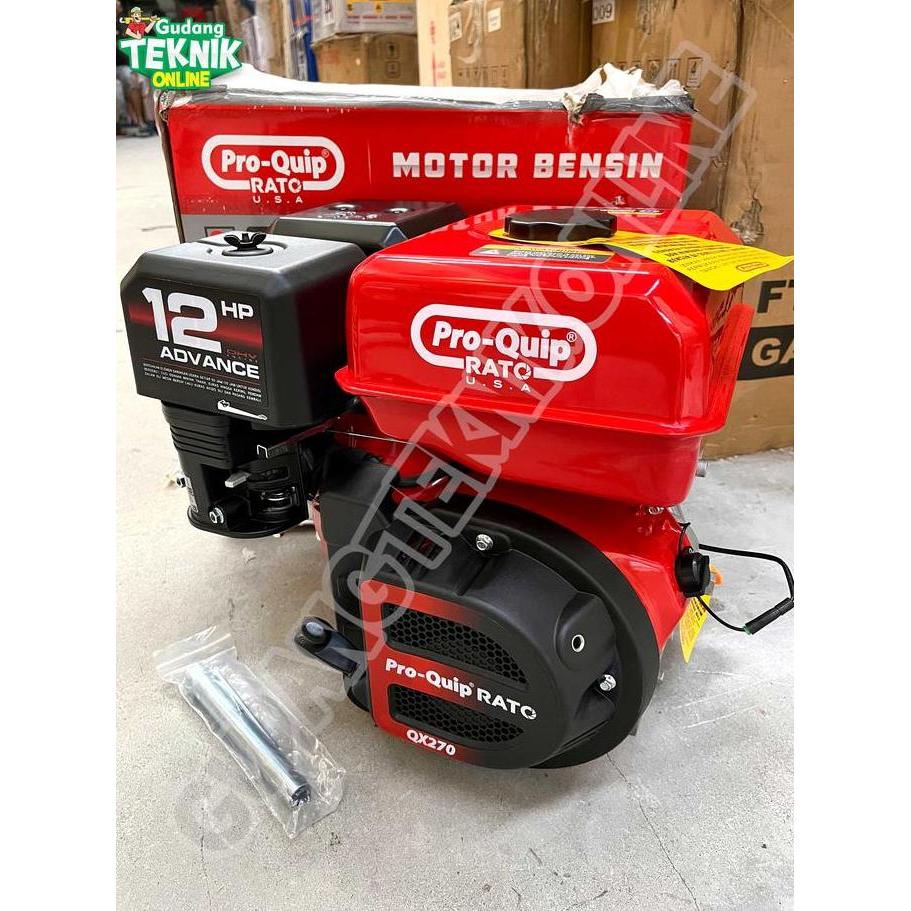 PHRENA Engine Penggerak 12HP PROQUIP QX270 RATO 4T / Engine Bensin Mesin Serbaguna 12 HP 4 Tak Ketin