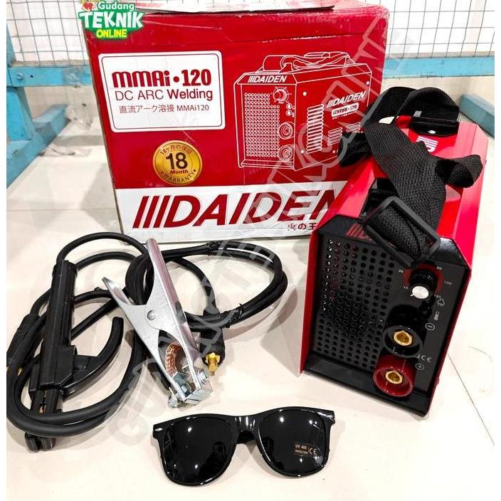 ARURU Mesin Las DAIDEN MMAi 120 / Mesin Las Listrik MMA120 120A Trafo Travo Trapo Inverter Welding M