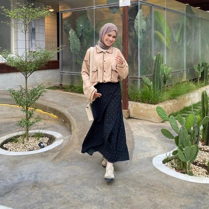 Yeji skirt polka | Rok polkadot | Rok panjang | Casual skirt HSD
