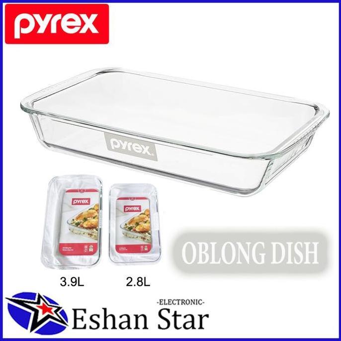 Pyrex Oblong Dish Wadah Kaca Tahan Panas
