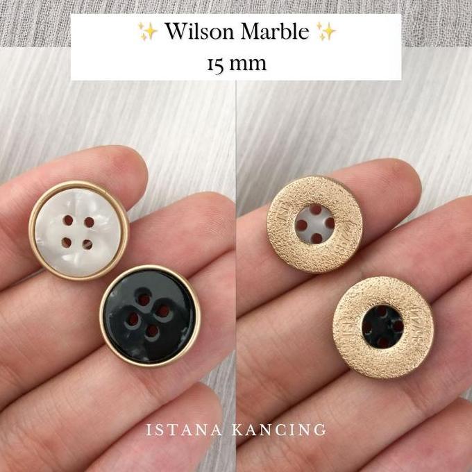 Sew- Kancing Baju 4 Lubang | Kancing Metal Marble Blazer | Istana Kancing