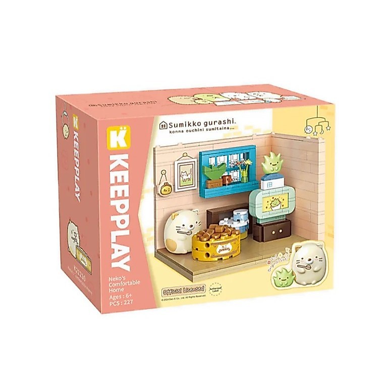 KEEPPLAY SUMIKKO GURASHI KONNA OUCHINI SUMITAINA NEKO COMFORTABLE HOME ORIGINAL 227 PCS MAINAN BALOK