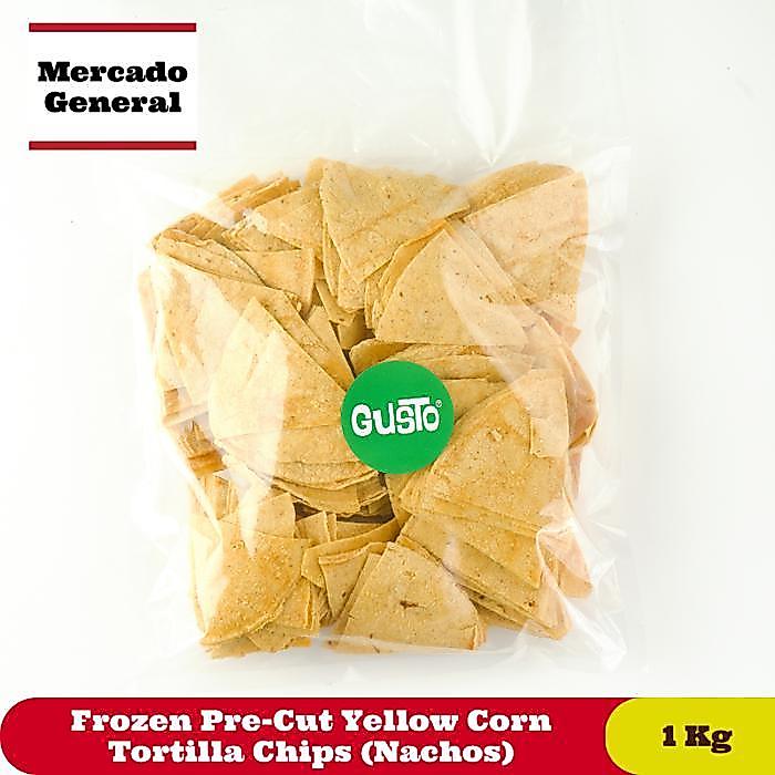 COD Frozen Pre-Cut Yellow Corn Tortilla Chips (Nachos) - 1 kg