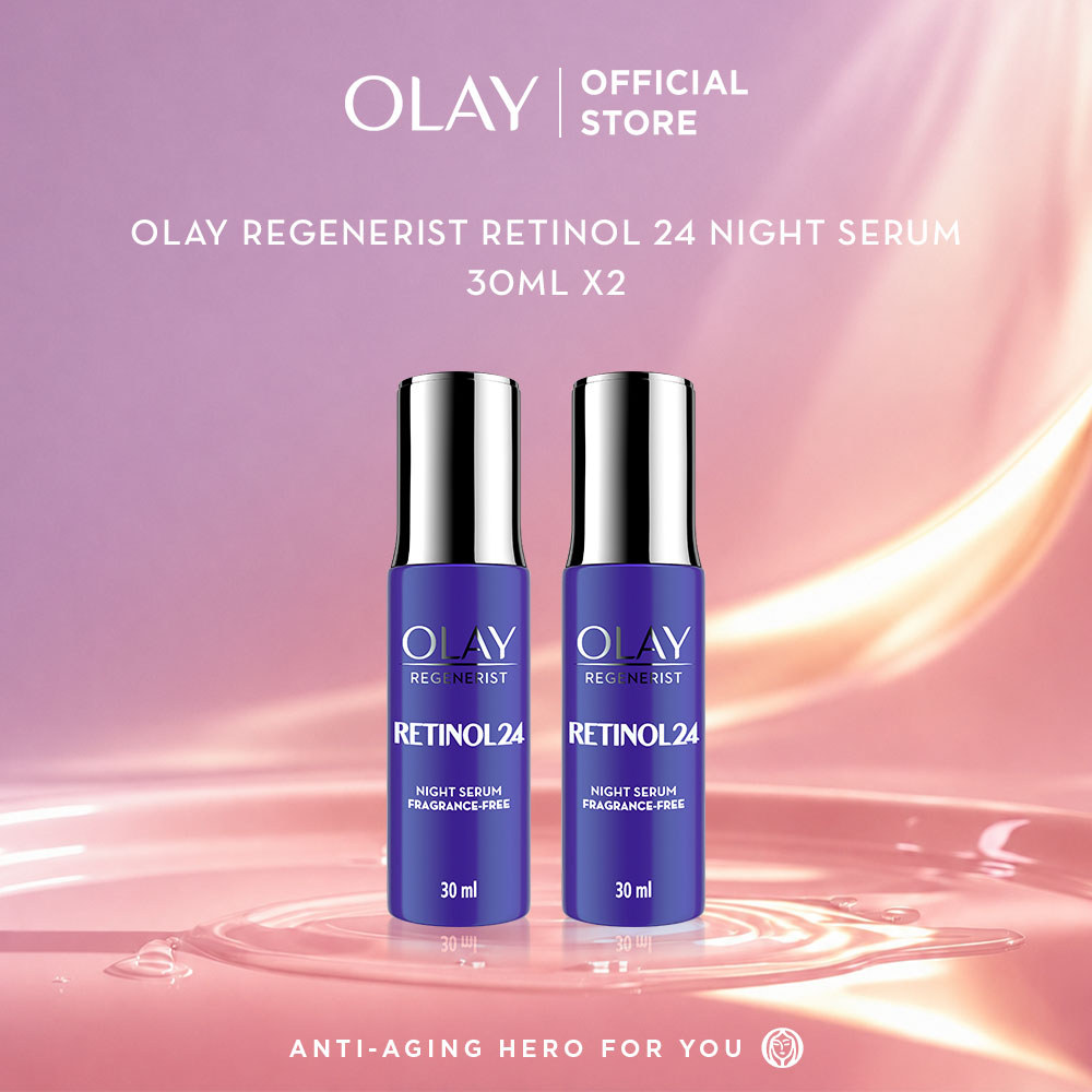 Olay Regenerist RETINOL 24 Serum 30ml - Paket isi 2 - Serum Wajah Skincare Antiaging