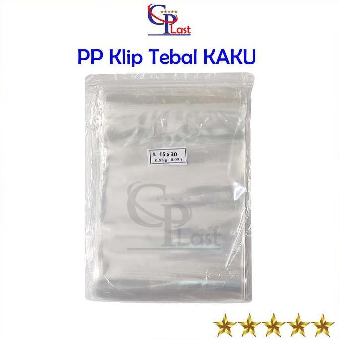 PLASTIK KLIP TEBAL 15x30 cm 90 micron / PP KAKU BENING 15 x 30 cm