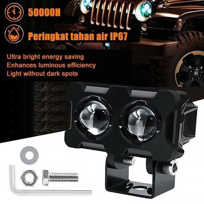 ZCXVC Lampu Motor Tembak Sorot LED Laser Motor 2 Mata SQL 2 LED  Motorcycle