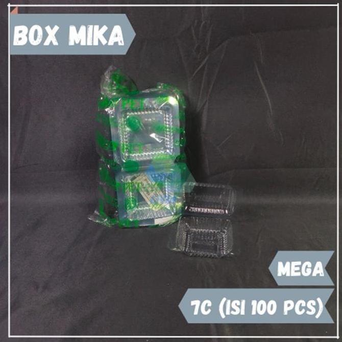 Box Mika Plastik Mega 7C isi 100pcs / Mika Klepon / Mika Kecil Jajanan