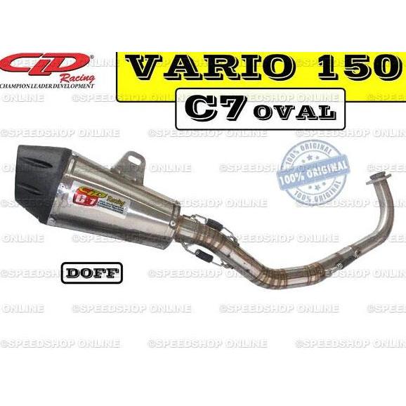 Best Item, Knalpot Cld Racing Vario 150Fi Type C7 Silencer Oval Doff