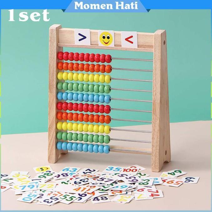 DAX Sempoa Mainan Kayu Berhitung Papan Sempoa Anak Peraga Matematika