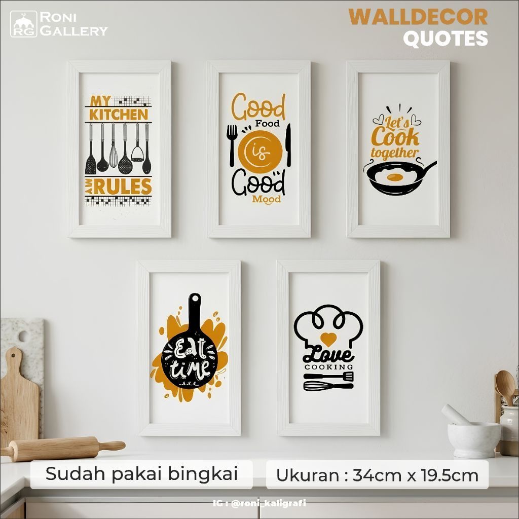 Walldecor/Hiasan Dinding Quotes Kitchen. Dapur, Ruang Makan