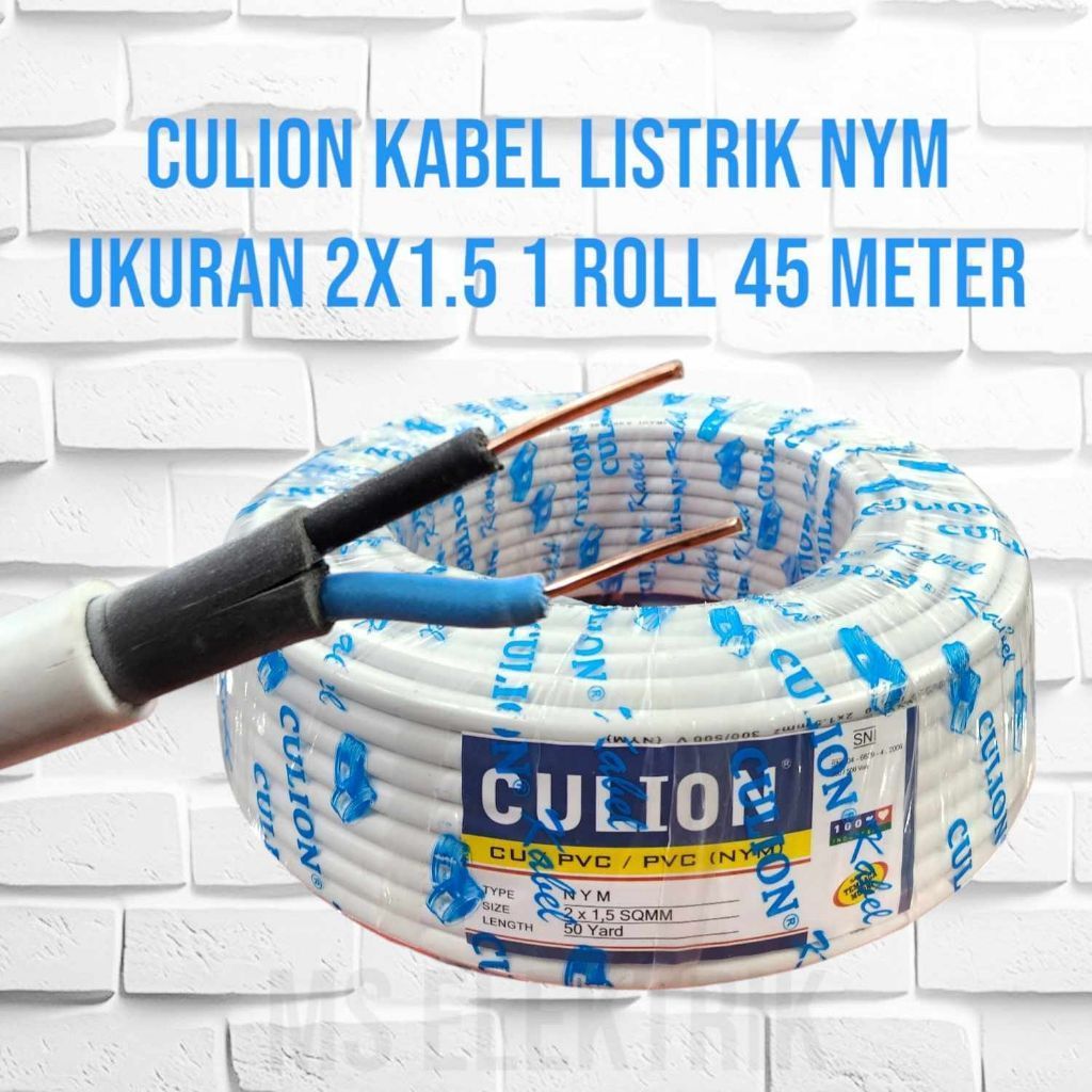 Kabel Listrik NYM Culion Shoji Favorite 2x1,5 mm / Kabel Listrik Kawat isi 2 Favorite Culion Shoji u