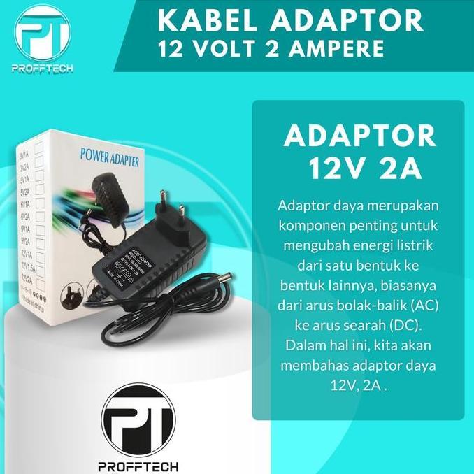 Promo ProffTech Adaptor 12V 3A Original - Power Supply Berkualitas untuk Router Modem DVR Kamera CCT