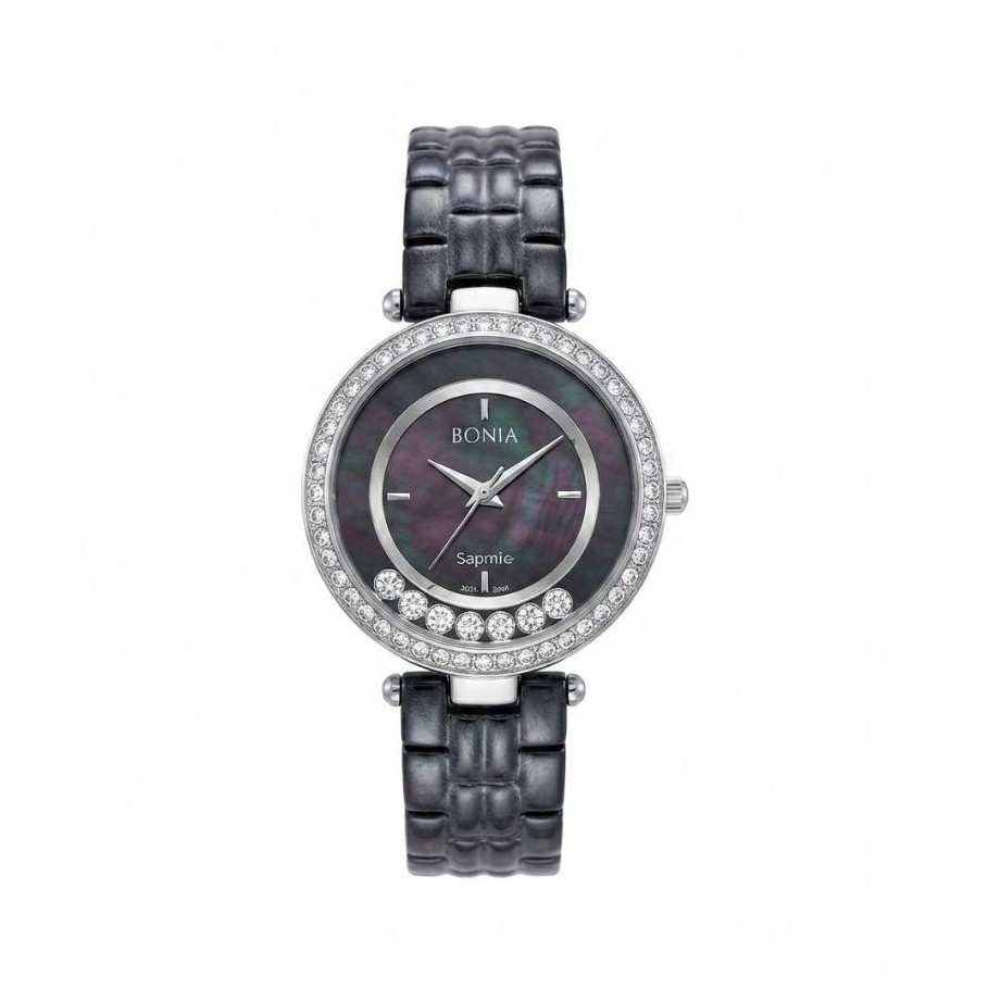 Jam tangan Bonia BNB10123-2437S Rantai Hitam Wanita Original