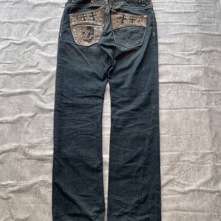 Robin's Jean Skull Embellished  jeans selvedge
