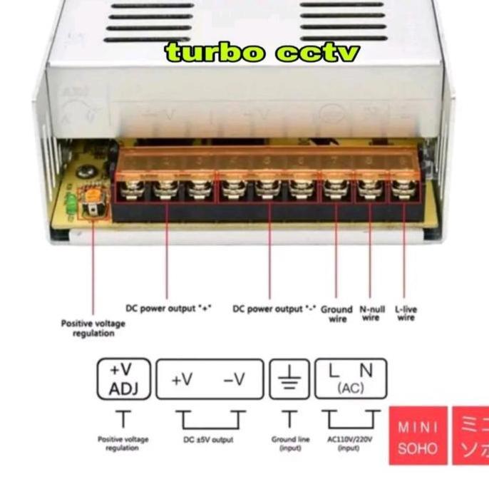 Promo Power Supply Adaptor Switching 12V 30A / Trafo 12 Volt 30 Ampere Diskon