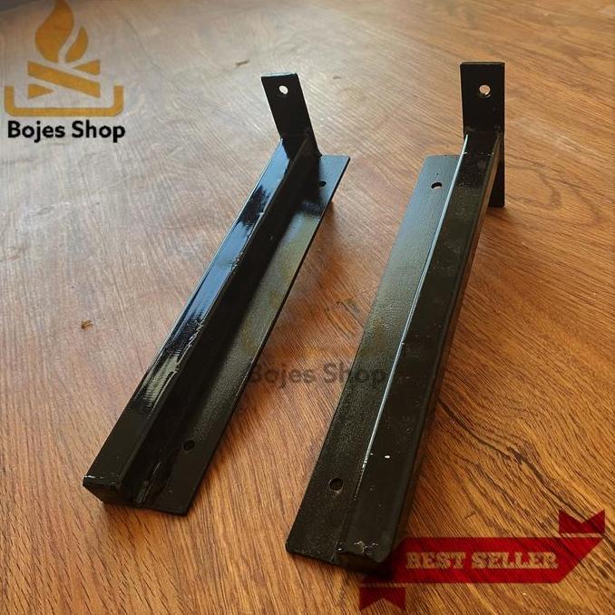 BESI SIKU RAK DINDING HOLLOW besi siku penyangga rak dinding ambalan melayang harga sepasang / 2pcs